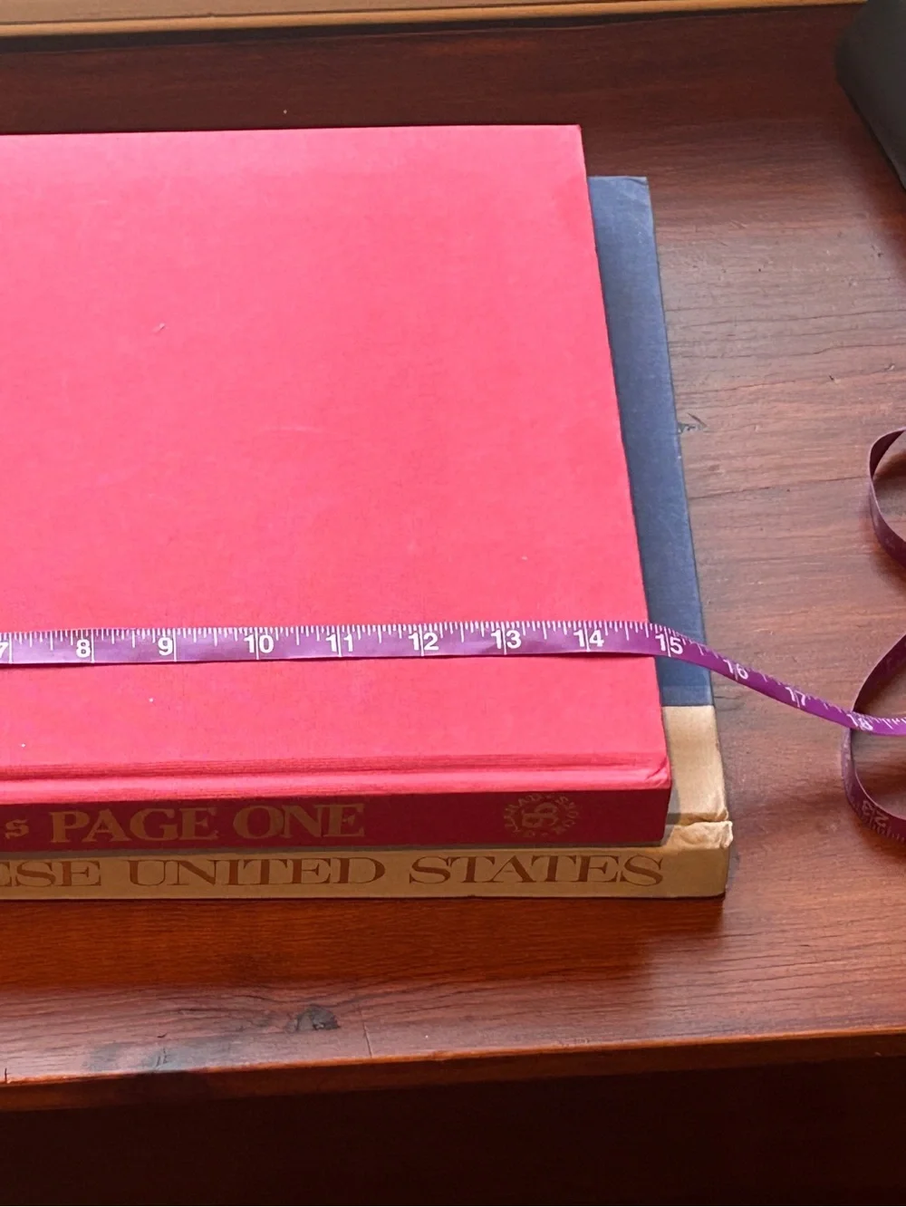 The New York Times Page One Red Large Hardcover Coffee Table Book.